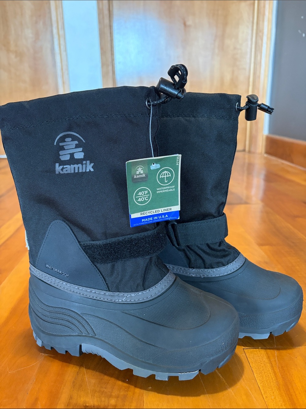 Kamik Kids Black Waterproof Winter Boots